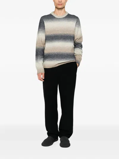 Samsoe & Samsoe Gradient-effect Striped Sweater In Gray