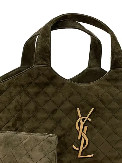 Saint Laurent Medium Icare Quilted Tote Bag In Pattern