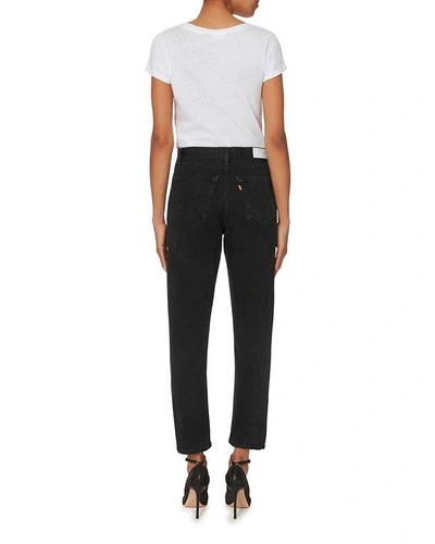 Shop Re/done High-rise Ankle Crop Jeans