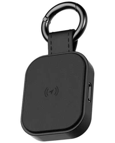 Phunkee Tree Universal Leather Tag Tracker In Black