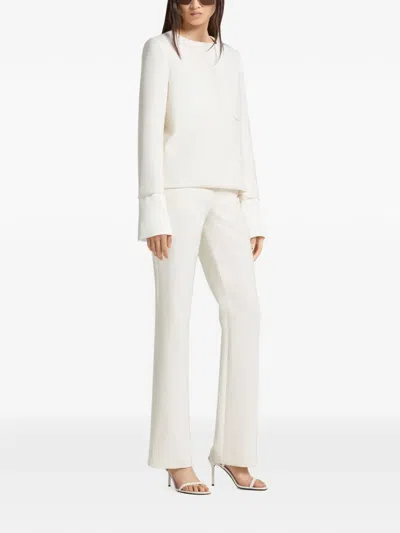 Courrèges Satin-trimmed Tailored Jacket In White