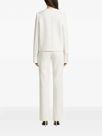 Courrèges Satin-trimmed Tailored Jacket In White