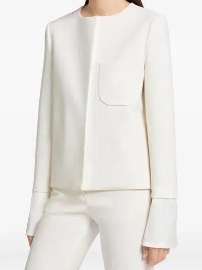 Courrèges Satin-trimmed Tailored Jacket In White