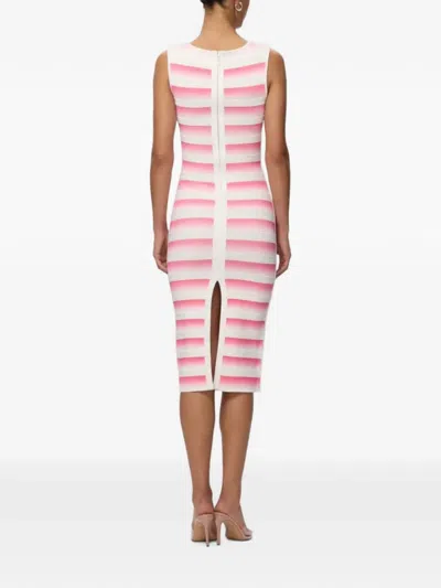 Herve Leger Clea Gradient-effect Midi Dress In Multi