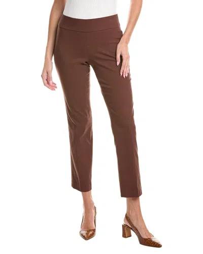 Jones New York Pull-on Straight Ankle Pant In Brown