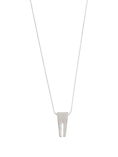 Rick Owens Mini Open Trunk Charm In Silver