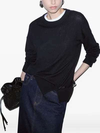 Liu •jo Wool-blend Sweater In Black