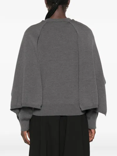 Rohe Wool Cape Sweater In Gray