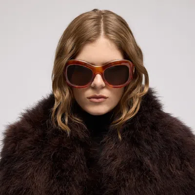 Gucci Round Frame Sunglasses In Multi