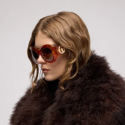 Gucci Round Frame Sunglasses In Multi