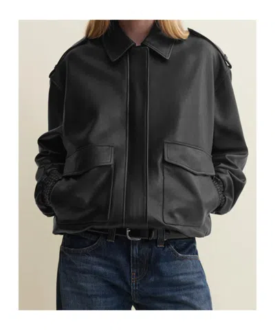 Arma Astra Leather Jacket In Black