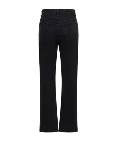 Khaite High-waisted Straight Jeans In Black