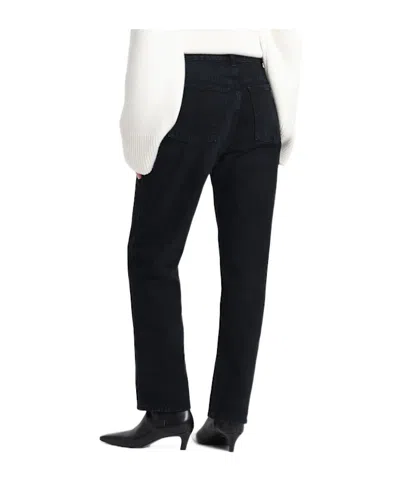 Khaite High-waisted Straight Jeans In Black
