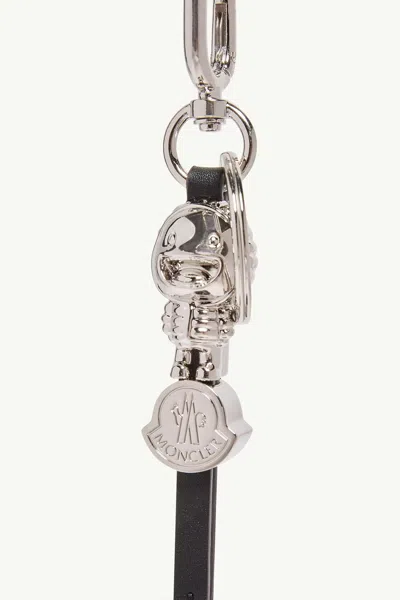 Moncler Mini Backpack Keyring In Black