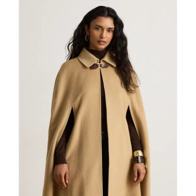 Ralph Lauren Wool-blend Cape In Camel In Camel