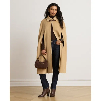 Ralph Lauren Wool-blend Cape In Camel In Camel