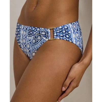 Ralph Lauren Print Ring-front Hipster Bikini Bottom In Multi In Multi