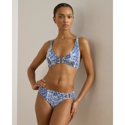 Ralph Lauren Print Ring-front Hipster Bikini Bottom In Multi In Multi