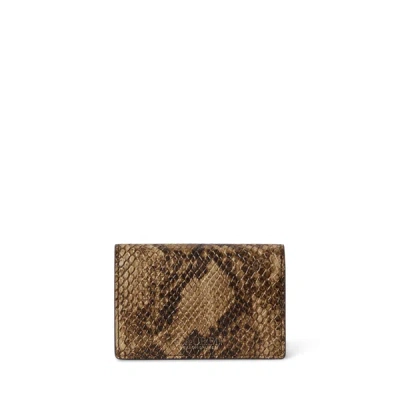 Ralph Lauren Python-embossed Small Tasha Card Case In Tan Multi In Tan Multi