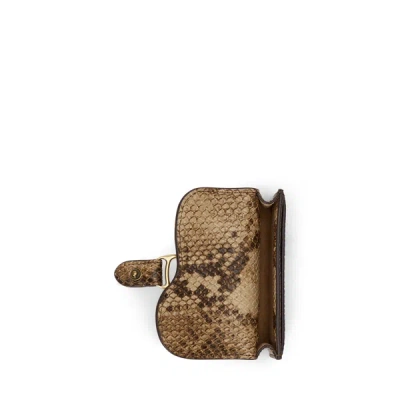 Ralph Lauren Python-embossed Small Tasha Card Case In Tan Multi In Tan Multi