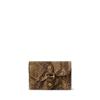 Ralph Lauren Python-embossed Small Tasha Card Case In Tan Multi In Tan Multi