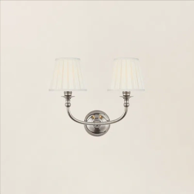 Ralph Lauren Embers Double Sconce In Silver