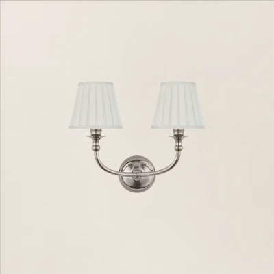 Ralph Lauren Embers Double Sconce In Silver