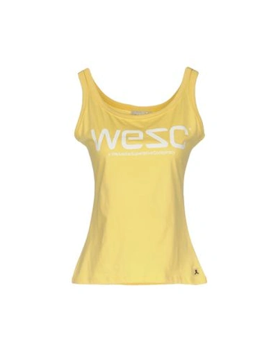 Wesc Tank Top In Yellow