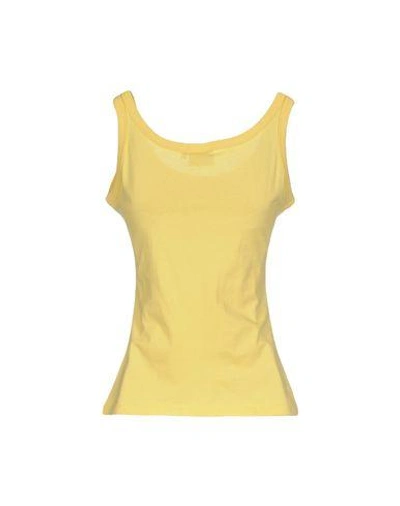 Shop Wesc Tank Top In Yellow