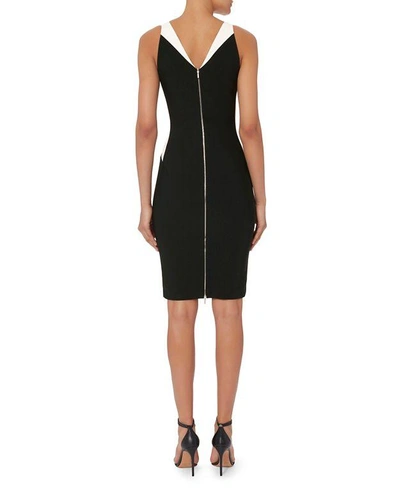 Shop Mugler Black And White Cady Dress