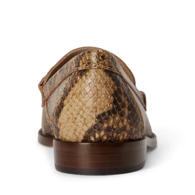 Ralph Lauren Wynnie Python-embossed Leather Loafer In Tan Multi In Tan Multi
