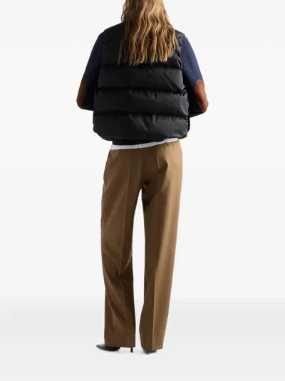 Prada Re-nylon Down Vest In Black