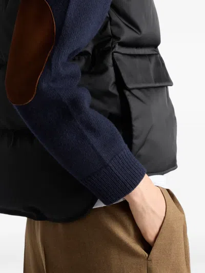 Prada Re-nylon Down Vest In Black