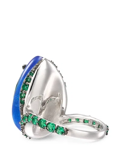 Anabela Chan Spirulina Elixir Emerald Ring In Blue