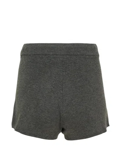 Essentials Logo-patch Shorts In Gray