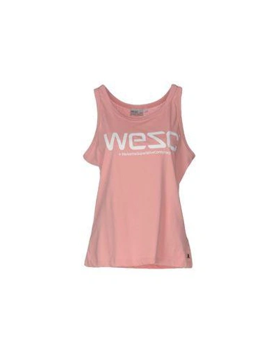 Shop Wesc Tank Tops In Pink