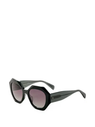 Rag & Bone Geometric-frame Sunglasses In Green