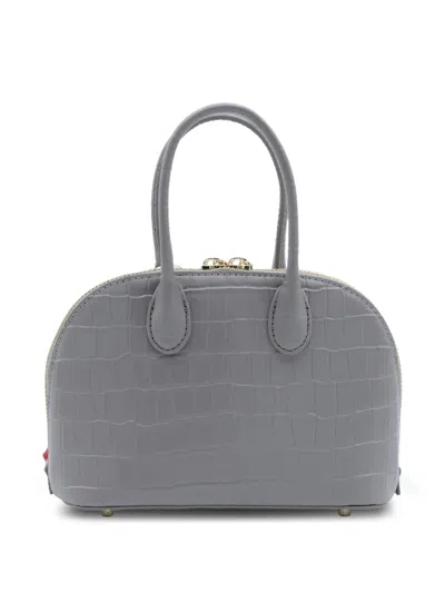 Self-portrait Mini Croc-effect Leather Tote Bag In Pattern