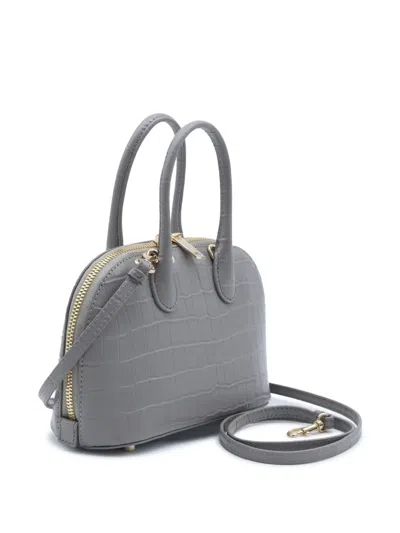 Self-portrait Mini Croc-effect Leather Tote Bag In Pattern