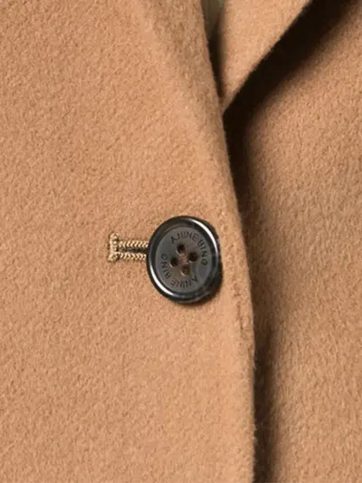 Anine Bing Oversized Wool Cashmere Tailored Blazer Coat In Neutral