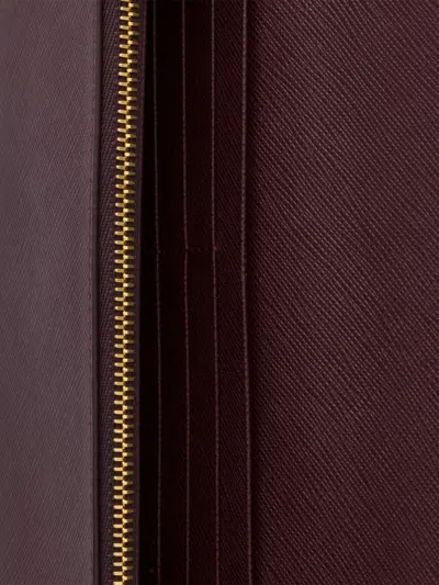 Prada Saffiano Leather Wallet With Shoulder Strap In Pattern