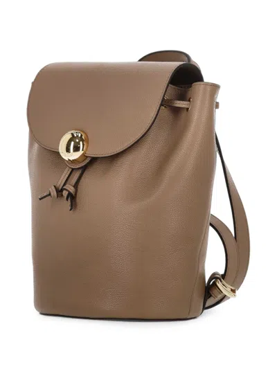 Furla Leather Backpack In Purple
