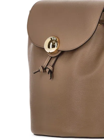 Furla Leather Backpack In Purple