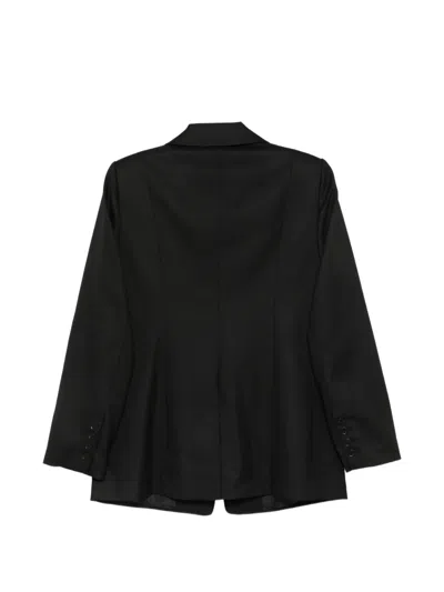 Gestuz Single-breasted Notched-lapels Blazer In Black