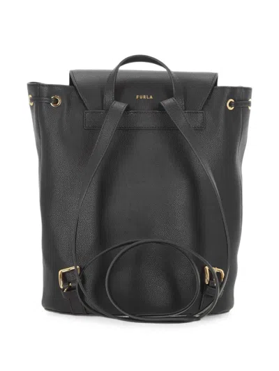 Furla Grainy Leather Backpack In Pink
