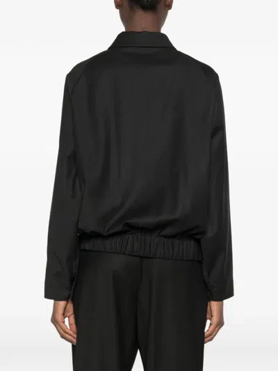 Barena Venezia Collared Zipup Bomber Jacket In Black