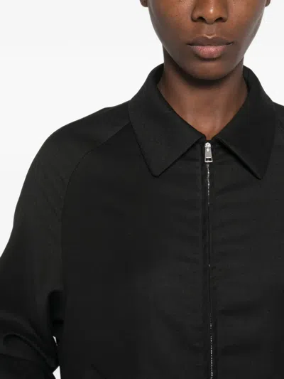 Barena Venezia Collared Zipup Bomber Jacket In Black