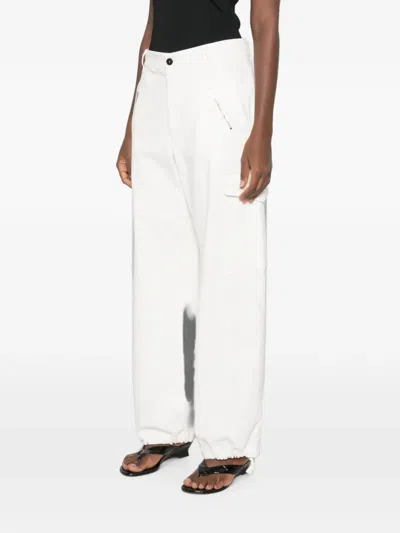 Barena Venezia Drawstring-cuff Cargo Pants In White