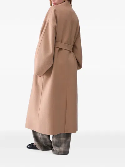 Liu •jo Oversized Wool Coat In Brown