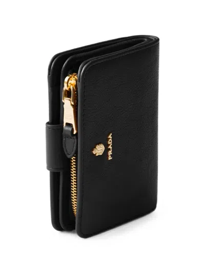 Prada Small Leather Wallet In Pattern